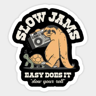 Sloth Turtle's Hilarious Slow Jam Time Sticker